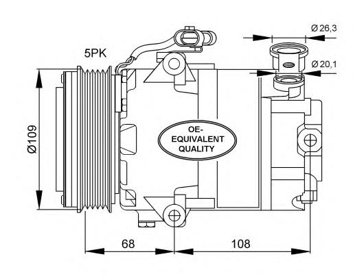 Compressor de aparelho de ar condicionado 32083 NRF