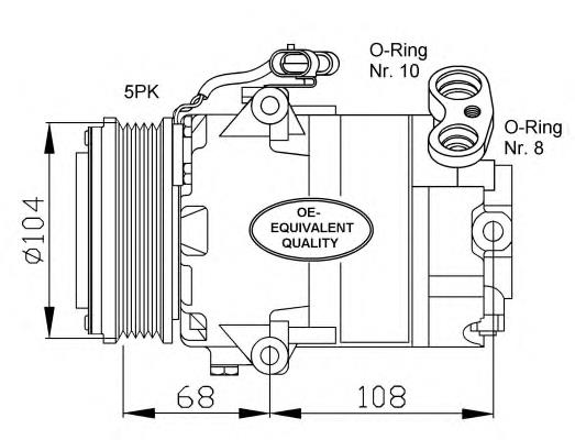 Compressor de aparelho de ar condicionado 32080 NRF