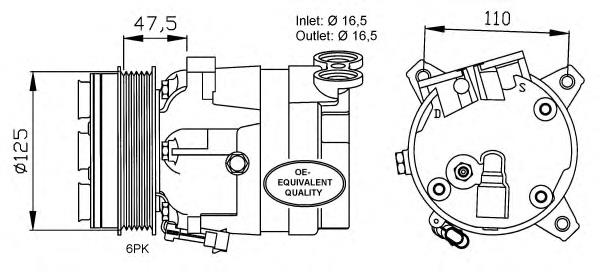Compre 1854043 Opel Compressor de aparelho de ar condicionado