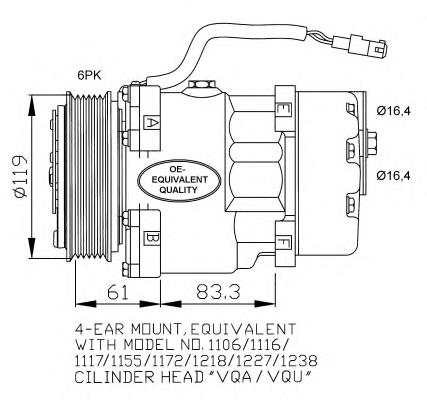Compressor de aparelho de ar condicionado 20A1106A Eaclima