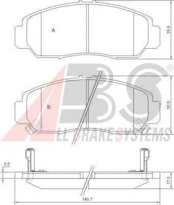 Sapatas do freio dianteiras de disco ABS 37312 preço, a partir de 31,44 USD