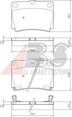 Sapatas do freio traseiras de disco MR307415 Mitsubishi