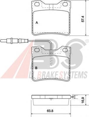 Compre A0024204820 Mercedes Sapatas do freio traseiras de disco
