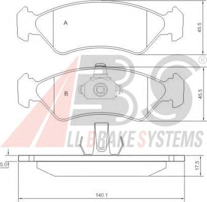 Compre 6188427 Ford Sapatas do freio dianteiras de disco