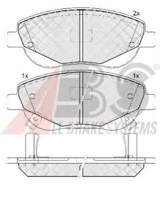 Sapatas do freio dianteiras de disco 0446505260 Toyota