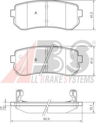 Sapatas do freio traseiras de disco Hyundai/Kia 58302A3A00 preço, a partir de 15,57 USD