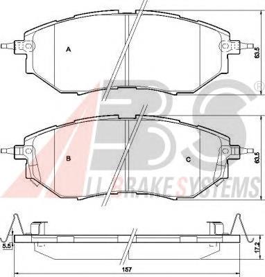 Sapatas do freio dianteiras de disco Subaru 26296SG010 preço, a partir de 43,04 USD
