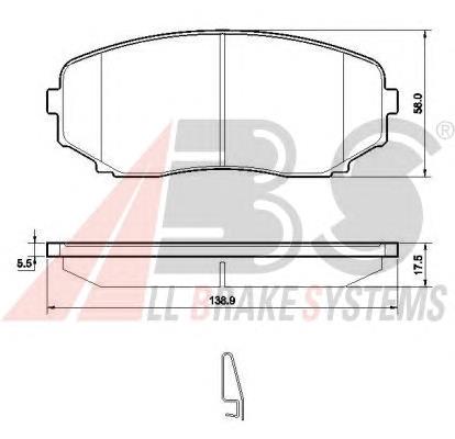 EHY43328Z Mazda Sapatas do freio dianteiras de disco