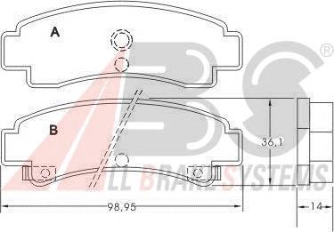 4406058Y85 Nissan/Infiniti Sapatas do freio traseiras de disco
