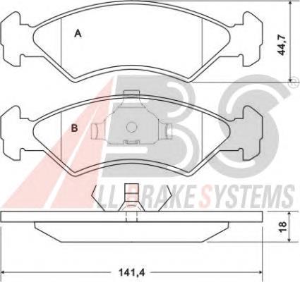 Sapatas do freio dianteiras de disco Ford 1465126 preço, a partir de 39,64 USD