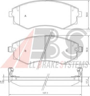4106080N90 Nissan/Infiniti Sapatas do freio dianteiras de disco