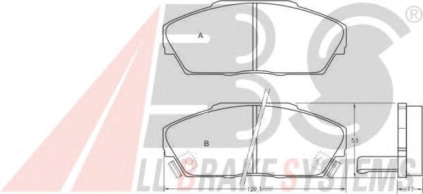 45022SR3N31 Honda Sapatas do freio dianteiras de disco