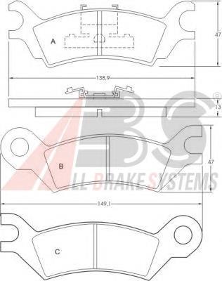  Sapatas do freio traseiras de disco Mazda 626 II hatchback (GC) (1983 - 1987) II