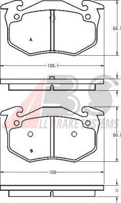 425146 Peugeot/Citroen Sapatas do freio traseiras de disco