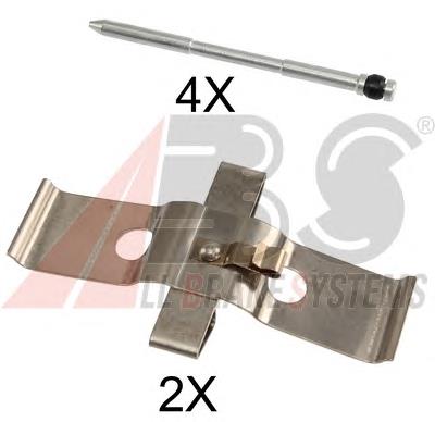 Kit de molas de fixação de sapatas de disco dianteiras 8J0698269 VAG