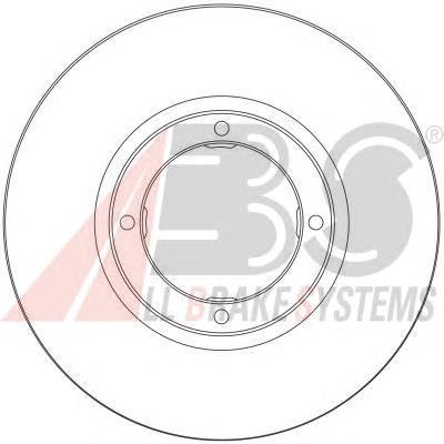 Disco do freio dianteiro DIW04C Japan Parts