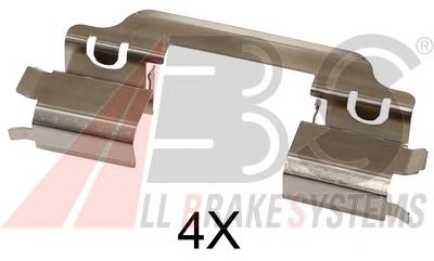 440839596R Renault (RVI) Kit de molas de fixação de sapatas de disco dianteiras