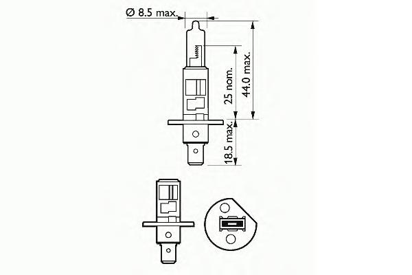 Lâmpada halógena 2098279 Opel