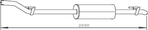 Silenciador, parte central Mercedes A9014903019 preço, a partir de 123,06 USD