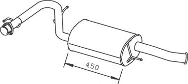 Silenciador, parte traseira Asmet 09077 preço, a partir de 106,54 USD