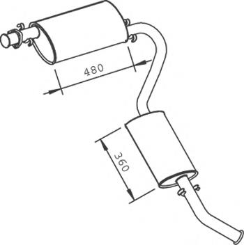 Compre 283023 Bosal Silenciador, parte central e traseira