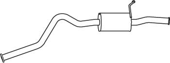 287304A262 Hyundai/Kia Silenciador, parte traseira