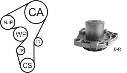 Compre 71771592 Fiat/Alfa/Lancia Correia do mecanismo de distribuição de gás, kit