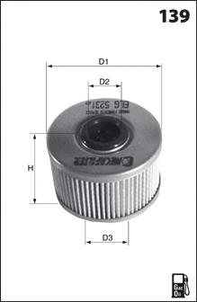 Filtro de combustível 95516103 Opel