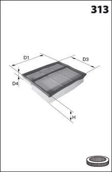 A1163 Purflux Filtro de ar