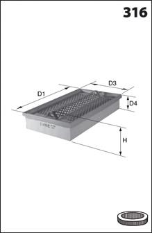 Filtro de ar Mercedes A6030940104