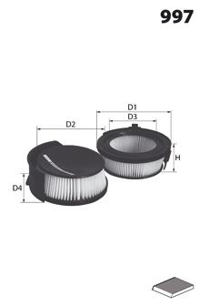 Filtro de salão 64119404386 BMW
