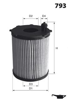 Filtro de óleo 059115561D VAG