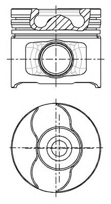 71718118 Fiat/Alfa/Lancia Pistão do kit para 1 cilindro, STD