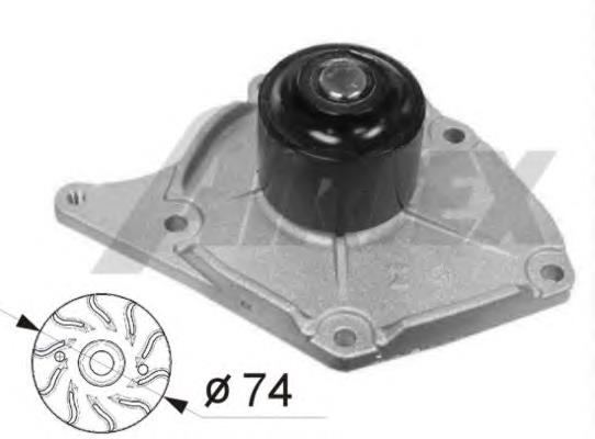 1746 Airtex Bomba de água (bomba) de esfriamento