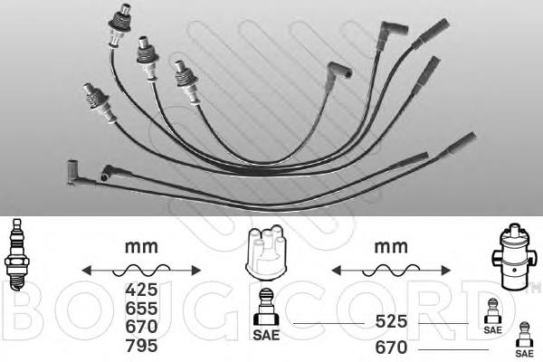 Fios de alta voltagem, kit 83320 FAE