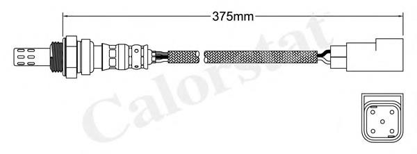 Sonda lambda, sensor de oxigênio até o catalisador YS6A9F472AC Ford