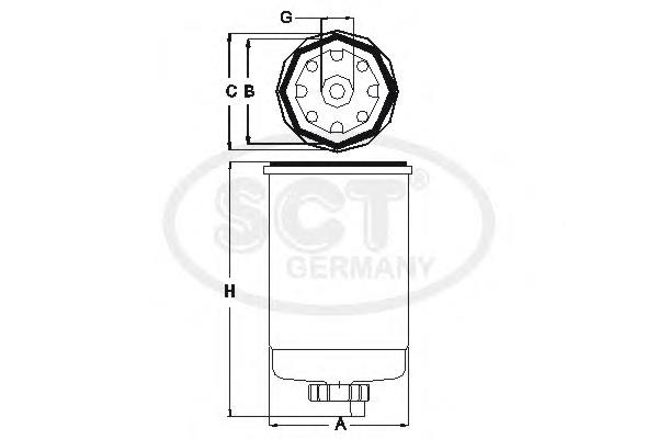Filtro de combustível 6202100 Ford