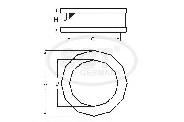 Filtro de ar 165464BC2A Nissan/Infiniti