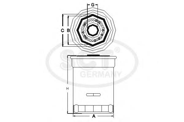 Filtro de óleo Market (OEM) SKOF0860040