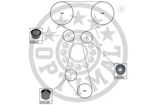 8671018726 Renault (RVI) Correia do mecanismo de distribuição de gás, kit