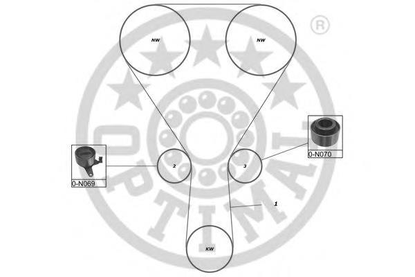 Correia do mecanismo de distribuição de gás, kit CT1069K1 Continental/Siemens