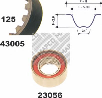 Correia do mecanismo de distribuição de gás, kit 0071736719 Fiat/Alfa/Lancia