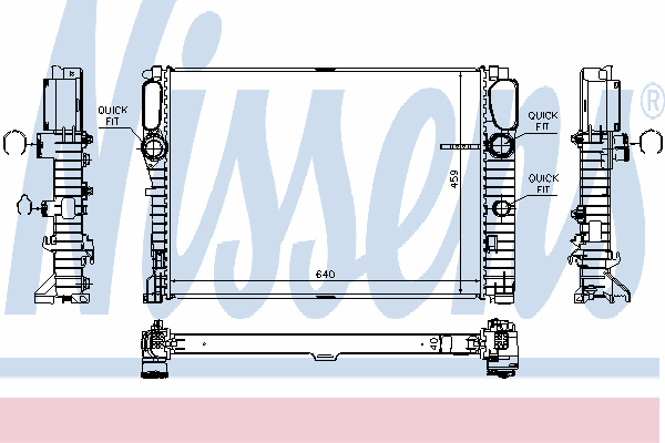 Radiador de esfriamento de motor 67105 Nissens