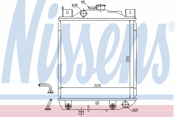 Radiador de esfriamento de motor 64157 Nissens