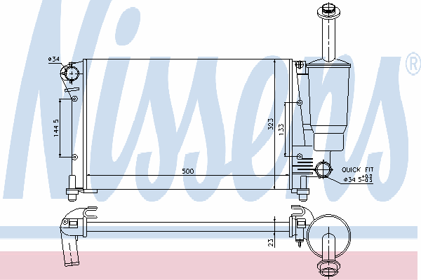 Radiador de esfriamento de motor Fiat/Alfa/Lancia 51773189 preço, a partir de 87,42 USD