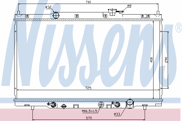 68106 Nissens Radiador de esfriamento de motor