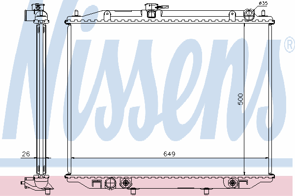 68709A Nissens Radiador de esfriamento de motor
