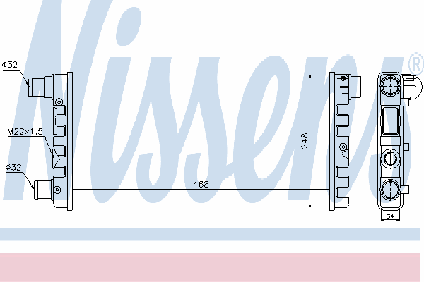 Compre 4641407 Fiat/Alfa/Lancia Radiador de esfriamento de motor