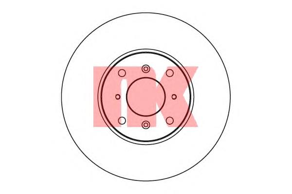 Disco do freio dianteiro DI404C Japan Parts