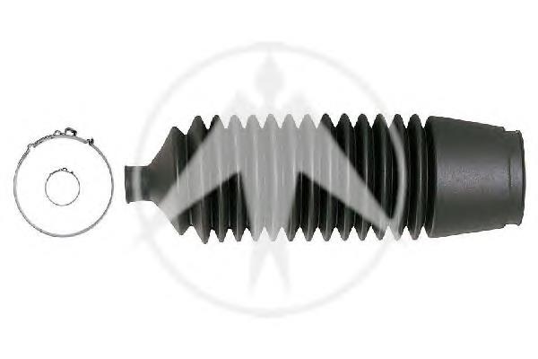 01860 Metalcaucho Bota de proteção direita do mecanismo de direção (de cremalheira)
